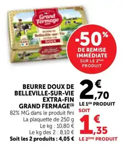 Bi1 Beurre doux de belleville-sur-vie extra-fin grand fermage offre