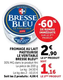 Bi1 Fromage au lait pasteurise le veritable bresse bleu offre