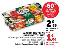 Bi1 Yaourts aux fruits soit panier de yoplait offre