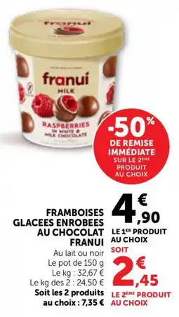 Bi1 Framboises glacees enrobees au chocolat franui offre