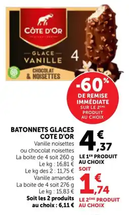 Bi1 Batonnets glaces cote d'or offre