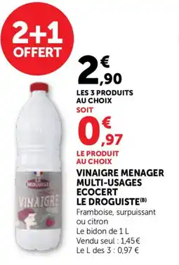 Bi1 Vinaigre menager multi-usages ecocert le droguiste offre