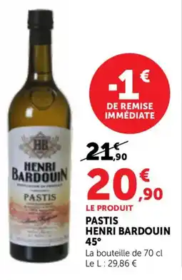 Bi1 Pastis henri bardouin 45° offre