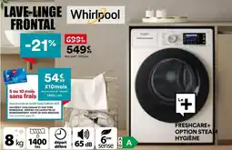 BUT Whirlpool - lave-linge frontal 8kg, w offre