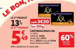 Auchan Supermarché Café moulu doux l'or offre