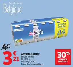 Auchan Supermarché Actimel nature offre