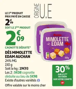 Auchan Supermarché Dés mimolette edam auchan offre