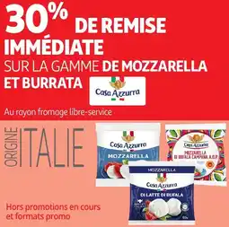 Auchan Supermarché Sur la gamme de mozzarella et burrata offre