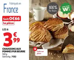 Auchan Supermarché Chaussons aux pommes pur beurre offre