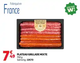Auchan Supermarché Plateau grillade mixte offre