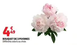 Auchan Supermarché Bouquet de 3 pivoines offre