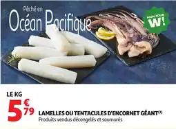 Auchan Supermarché Lamelles ou tentacules d'encornet géant offre