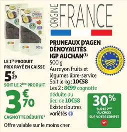 Auchan Supermarché Pruneaux d'agen dénoyautés igp auchan offre