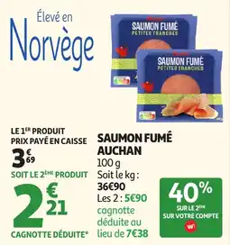 Auchan Supermarché Saumon fumé auchan offre
