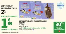 Auchan Supermarché Bâtonnets glacés vanille amandes auchan offre