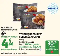Auchan Supermarché Tenders de poulets surgelés auchan offre