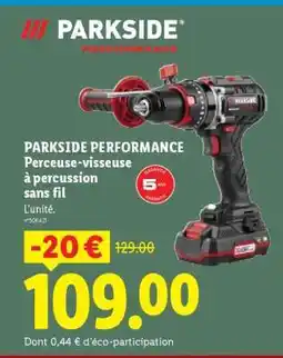 Lidl PARKSIDE PERFORMANCE Perceuse-visseuse à percussion sans fil offre