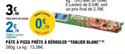 E.Leclerc Pâte à pizza prête à dérouler 'Tablier Blanc' offre