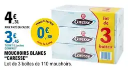 E.Leclerc Mouchoirs Blancs 'Caresse' offre