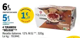 E.Leclerc 4 TIRAMISU “DÉLISSE” offre