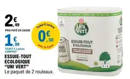 E.Leclerc ESSUIE-TOUT ÉCOLOGIQUE UNI VERT offre