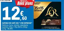 E.Leclerc CAPSULE DE CAFÉ X50 “L’OR ESPRESSO” offre