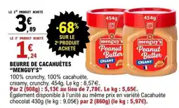 E.Leclerc Beurre de Cacahuètes 'Menguy's' offre