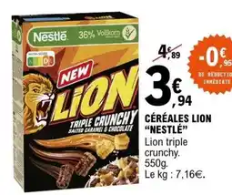 E.Leclerc Céréales Lion Nestlé offre
