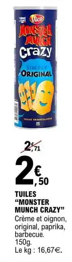 E.Leclerc TUILES “MONSTER MUNCH CRAZY” offre