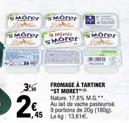 E.Leclerc FROMAGE À TARTINER “ST MORET” offre