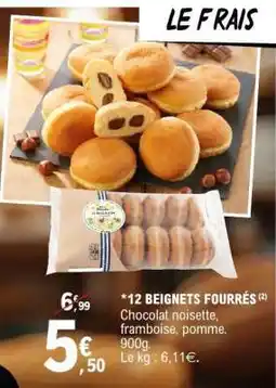 E.Leclerc 12 BEIGNETS FOURRÉS offre