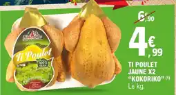 E.Leclerc Ti Poulet Jaune x2 'Kokoriko' offre