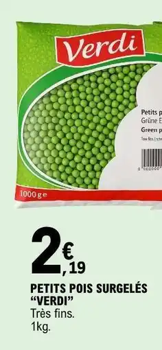 E.Leclerc PETITS POIS SURGELÉS VERDI offre