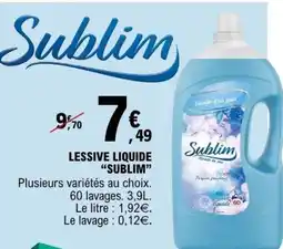 E.Leclerc LESSIVE LIQUIDE SUBLIM offre