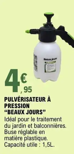 E.Leclerc Pulvérisateur à pression 'Beaux Jours' offre
