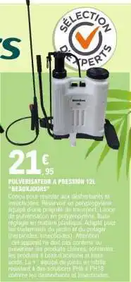 E.Leclerc PULVERISATEUR A PRESSION 12L 'BEAUXJOURS' offre