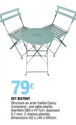 E.Leclerc SET BISTROT offre