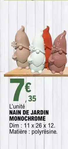 E.Leclerc NAIN DE JARDIN MONOCHROME offre