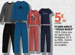E.Leclerc PYJAMA ADULTE TISSAIA BASICS offre
