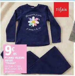 E.Leclerc PYJAMA VELOURS ENFANT TISSAIA offre