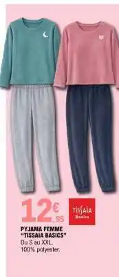 E.Leclerc PYJAMA FEMME TISSAIA BASICS offre