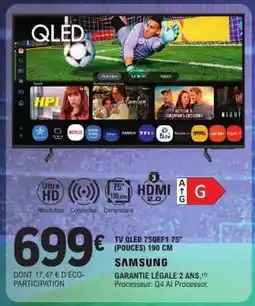 E.Leclerc TV QLED 75QEF1 75 (POUCES) 190 CM offre