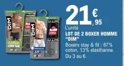 E.Leclerc LOT DE 2 BOXER HOMME “DIM” offre