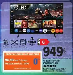 E.Leclerc TV QLED 85Q75A 85 offre