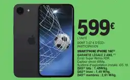 E.Leclerc SMARTPHONE IPHONE 16 offre