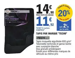 E.Leclerc TAPIS PAR MARQUE TECH9 offre