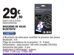 E.Leclerc BOUCHONS DE VALVE BLUETOOTH offre