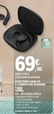 E.Leclerc ÉCOUTEURS SANS FIL À CONDUCTION AÉRIENNE offre