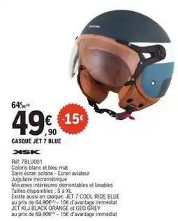 E.Leclerc CASQUE JET 7 BLUE offre