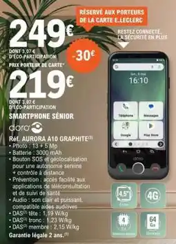 E.Leclerc SMARTPHONE SÉNIOR offre